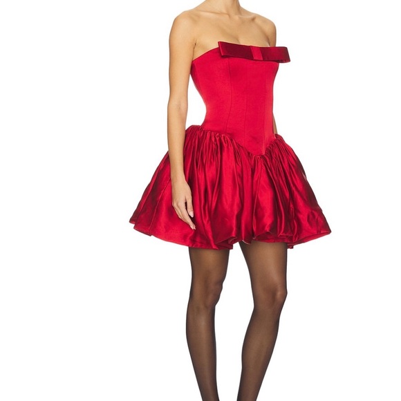 AMUR Dresses & Skirts - AMUR Strapless Red Cocktail Dress